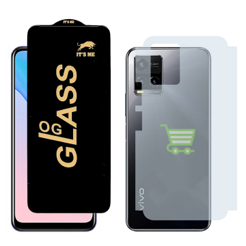 Vivo Y21s Combo: OG Glass Screen Protector + Carbon Back Skin - Image 2