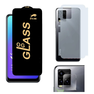 Vivo Y21T 3-in-1 Kit: OG Glass + Carbon Back Camera Protector - Image 2