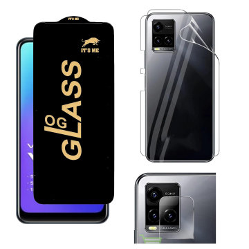 Vivo Y21T 360¬∞ Clear Kit: OG Glass + Back Jelly Camera Guard - Image 2