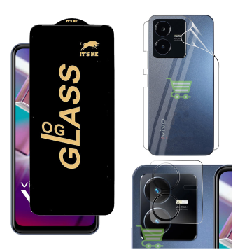 Vivo Y22 360¬∞ Clear Kit: OG Glass + Back Jelly Camera Guard - Image 2