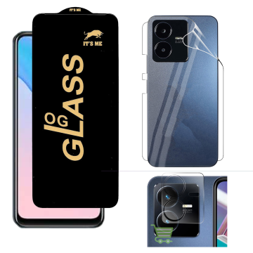 Vivo Y22s 360¬∞ Clear Kit: OG Glass + Back Jelly Camera Guard - Image 2