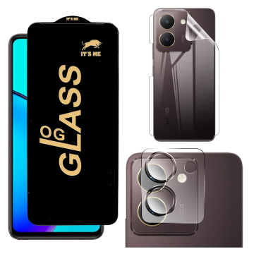 Vivo Y27s 360¬∞ Clear Kit: OG Glass + Back Jelly Camera Guard - Image 2
