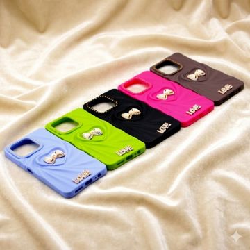 Vivo Y28 LOVE Glitter Mobile Cover - Image 2