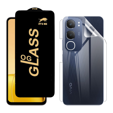 Vivo Y29 Protection Pack: OG Glass + Clear Back Jelly Film - Image 2