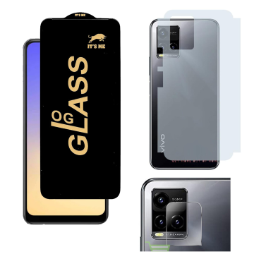 Vivo Y33s 3-in-1 Kit: OG Glass + Carbon Back Camera Protector - Image 2