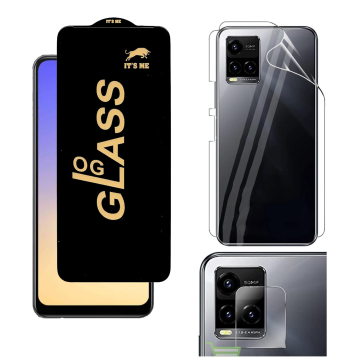Vivo Y33s 360¬∞ Clear Kit: OG Glass + Back Jelly Camera Guard - Image 2