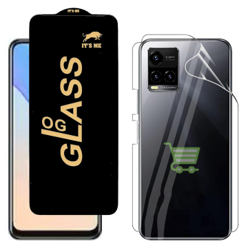 Vivo Y33t Protection Pack: OG Glass + Clear Back Jelly Film - Image 2