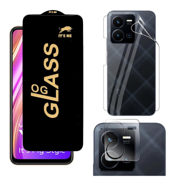 Vivo Y35 360¬∞ Clear Kit: OG Glass + Back Jelly Camera Guard - Image 2