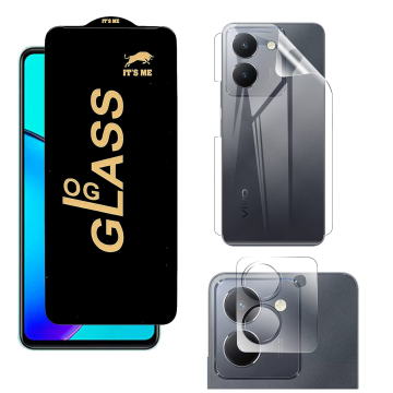 Vivo Y36 360¬∞ Clear Kit: OG Glass + Back Jelly Camera Guard - Image 2