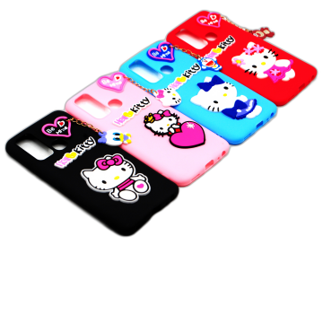 Vivo Y50 Back Cover Hello Kitty Braslate Chain Soft Vivo Y50 Case For Girls - Image 2