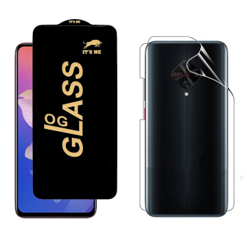 Vivo Y51 Protection Pack: OG Glass + Clear Back Jelly Film - Image 2