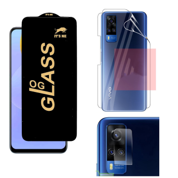 Vivo Y51s 360¬∞ Clear Kit: OG Glass + Back Jelly Camera Guard - Image 2