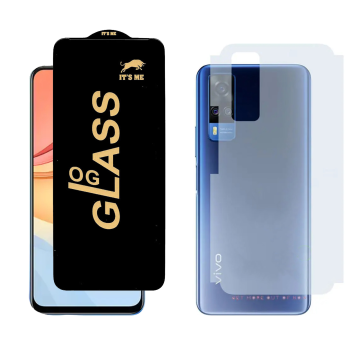 Vivo Y53s Combo: OG Glass Screen Protector + Carbon Back Skin - Image 2