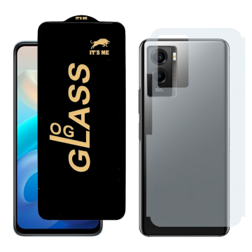 Vivo Y55s 5G Combo: OG Glass Screen Protector + Carbon Back Skin - Image 2