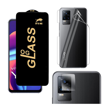 Vivo Y73 360¬∞ Clear Kit: OG Glass + Back Jelly Camera Guard - Image 2