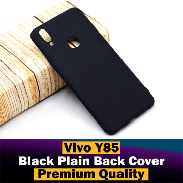 Vivo Y85 Back Cover Soft Plain Black Case For Vivo Y85 - Image 2