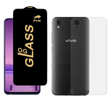 Vivo Y90 Combo: OG Glass Screen Protector + Carbon Back Skin - Image 2