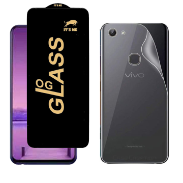 Vivo Y90 Protection Pack: OG Glass + Clear Back Jelly Film - Image 2