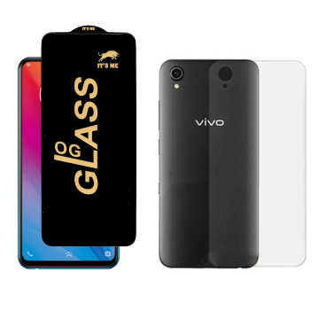 Vivo Y91c Combo: OG Glass Screen Protector + Carbon Back Skin - Image 2
