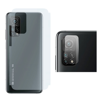 Xiaomi 10T Clear Back Kit: Carbon + Camera Lens Protector - Image 2