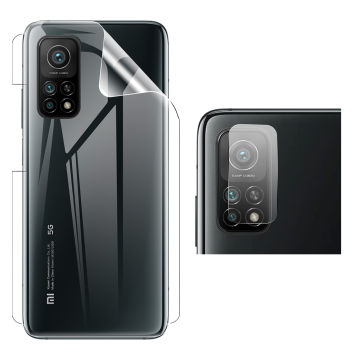 Xiaomi 10T Clear Back Kit: Jelly Film + Camera Lens Protector - Image 2