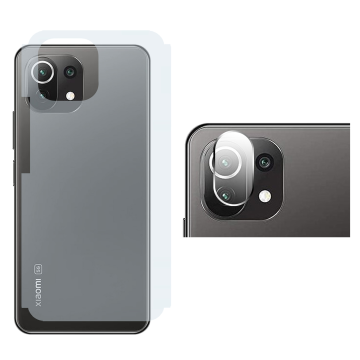 Xiaomi 11 Lite Clear Back Kit: Carbon + Camera Lens Protector - Image 2