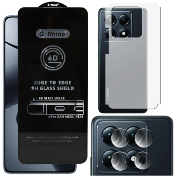 Xiaomi 14T Pro 3-in-1 Kit: OG Glass + Carbon Back Camera Protector - Image 2