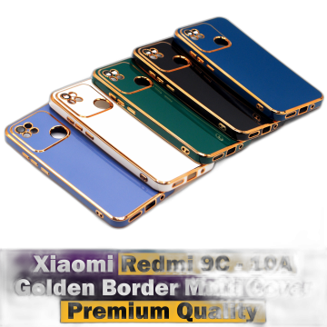 Xiaomi Redmi 10A Back Cover Soft Multi Golden Border Camera Protection Cover For Xiaomi Redmi 10A - Image 2