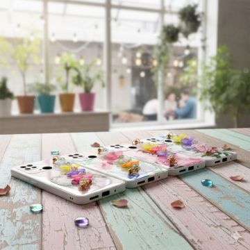 Xiaomi Redmi 10C Glitter Flower Mobile Cover - Image 2