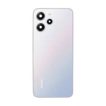Xiaomi Redmi 12 Housing Middle Frame With Side Button and Replacement Battery Back Door For Redmi 12 - Silver - Image 2