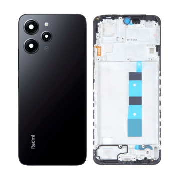 Xiaomi Redmi 12 Rear Complete Body Casing Housing Replacement For Redmi 12 - Black - Image 2