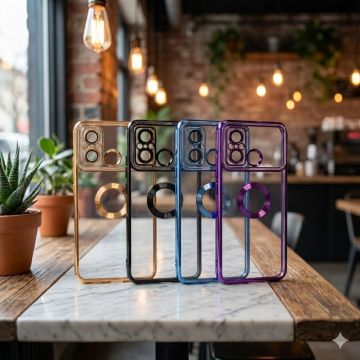 Xiaomi Redmi 12C Soft Multi Chrome Border Camera Protection Cover - Image 2