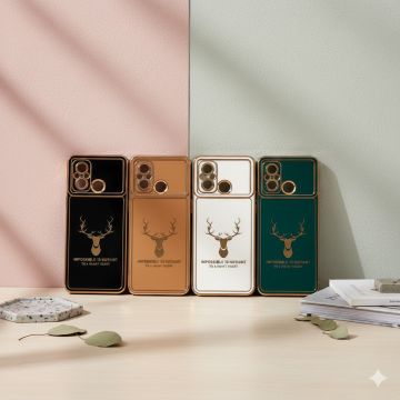 Xiaomi Redmi 12C Soft Multi Golden Border Camera Protection Cover - Image 2