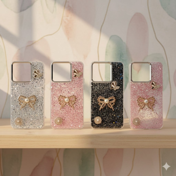 Xiaomi Redmi 15C Glitter Butterfly Stone Cover - Image 2