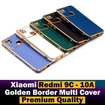 Xiaomi Redmi 9C Multi Golden Border Camera Protection Cover - Image 2