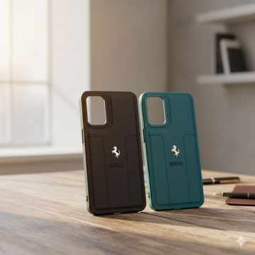 Xiaomi Redmi 9T Back Cover Multicolour Soft Ferrari Logo Style Leather Case For Xiaomi Redmi 9T - Image 2