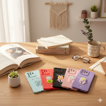 Xiaomi Redmi Note 10 Glittering Floral Pattern Mobile Cover - Image 2
