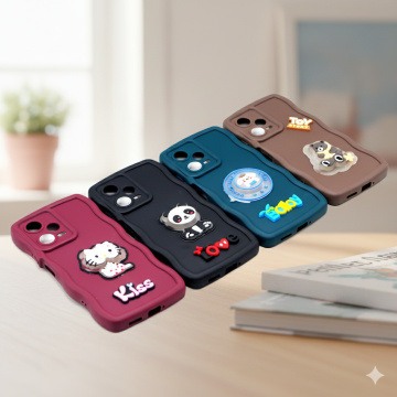 Xiaomi Redmi Note 12 Pro Cute Kitty Blinking Lights Mobile Cover - Image 2