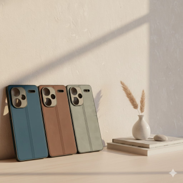 Xiaomi Redmi Note 13 Pro Plus Leather Stuff Slim Shockproof Cover - Image 2