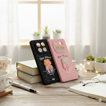 Xiaomi Redmi Note 14 Pro Glittering Floral Pattern Mobile Cover - Image 2