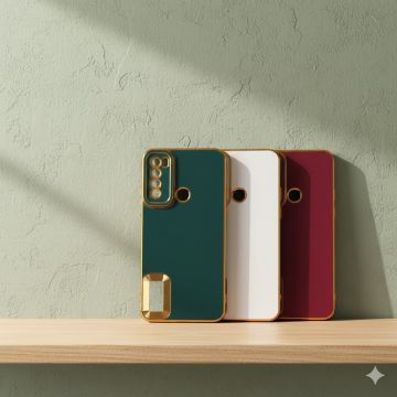 Xiaomi Redmi Note 8 Soft Multi Golden Border Camera Protection Cover - Image 2