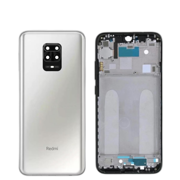 Xiaomi Redmi Note 9s Housing Middle Frame With Side Button and Camera Lens Complete Body Casing Replacement For Redmi Note 9s - White - Image 2