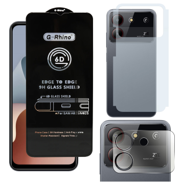 ZTE Blade A54 3-in-1 Kit: OG Glass + Carbon Back Camera Protector - Image 2