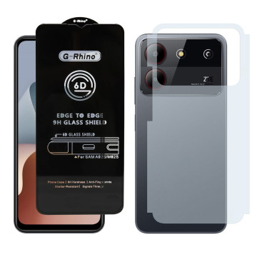 ZTE Blade A54 Combo: OG Glass Screen Protector + Carbon Back Skin - Image 2