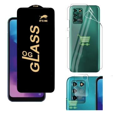 ZTE Blade V30 Vita 360¬∞ Clear Kit: OG Glass + Back Jelly Camera Guard - Image 2